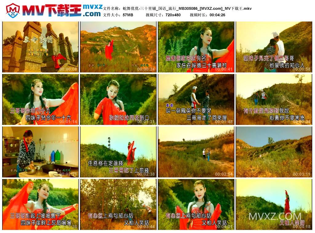 蛇舞优优-三十里铺_国语_流行_MB305086